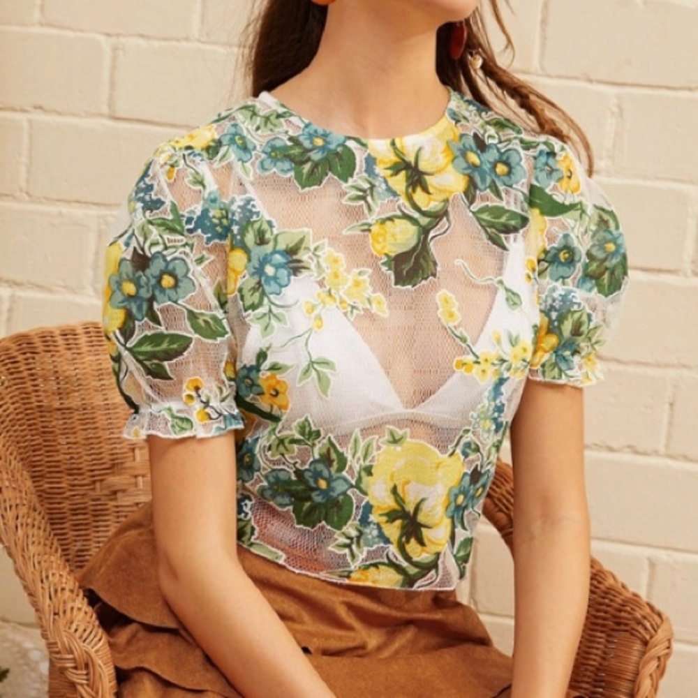 Love and Lemons look mesh top